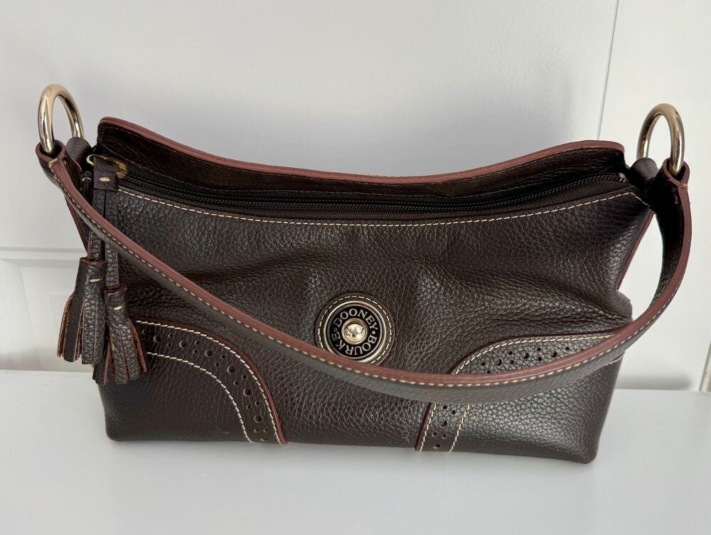 Dooney & Bourke Tassel Shoulder Bag - Dark Brown